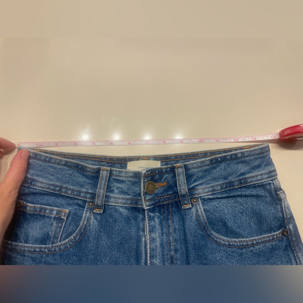Sezane Le Crop Jean Denim. Size 36. Color: Denim Blue - Picture 10 of 11